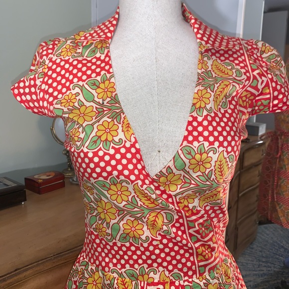 Cute Cotton Wrap Dress! - Picture 3 of 4